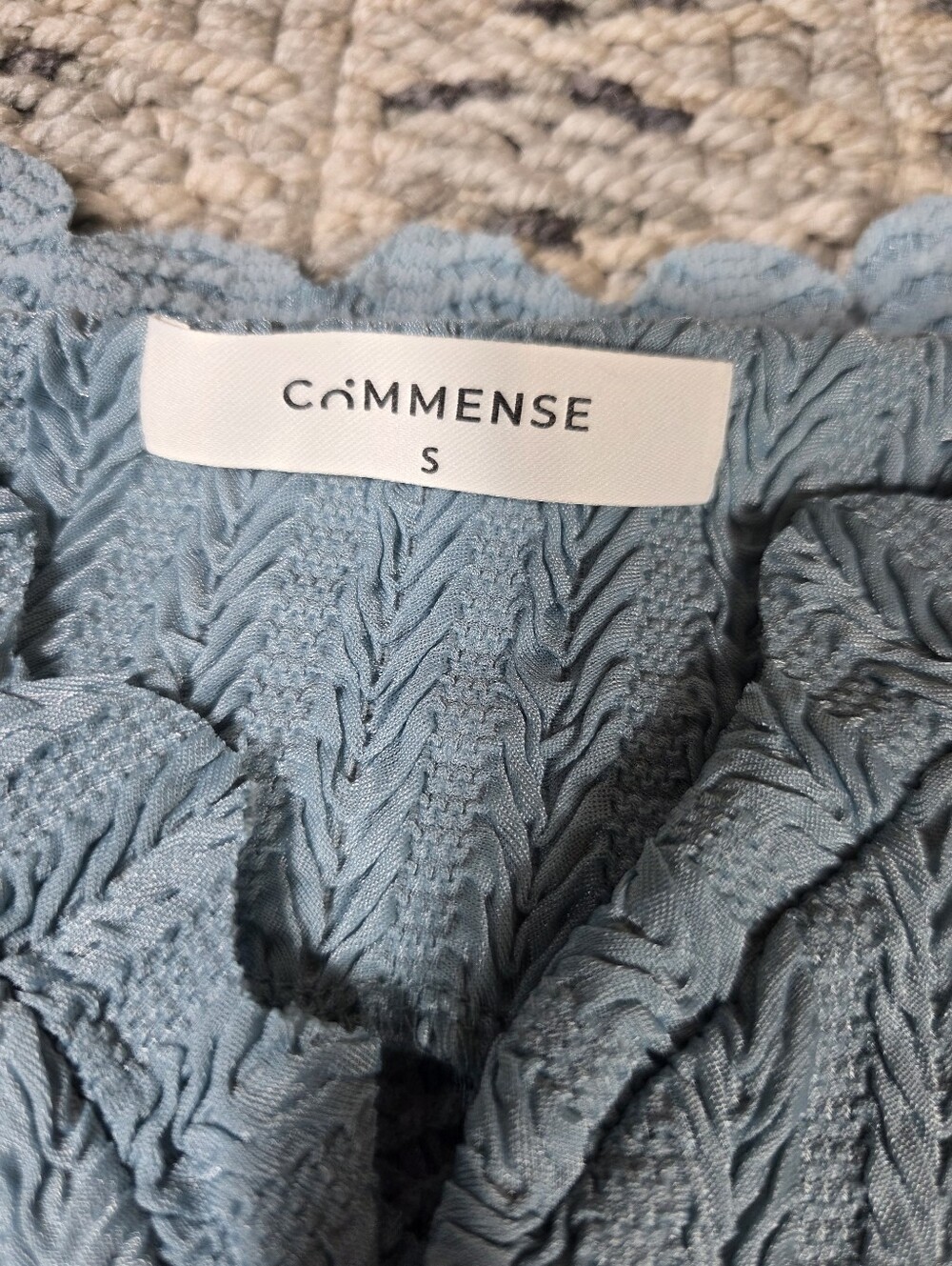 Commense Coastal Periwinkle Blue Romantic Feminine Ruffle Maxi Dress Small NWOT - Picture 3 of 12